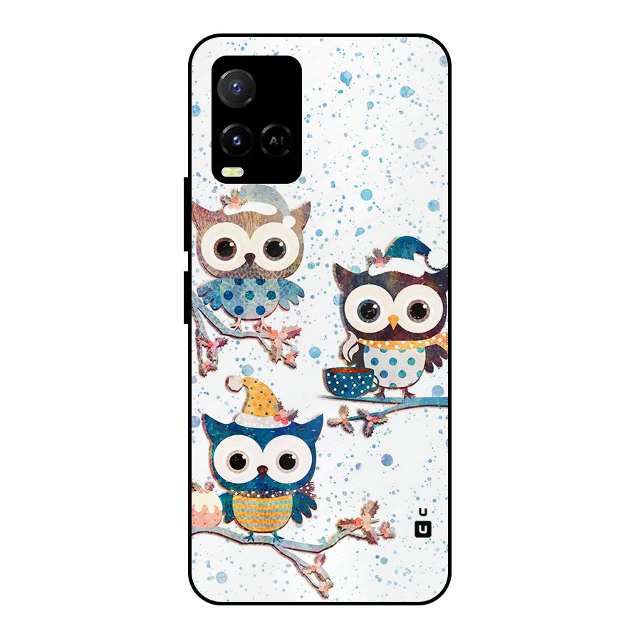 Winter Owls Metal Back Case for Vivo Y21