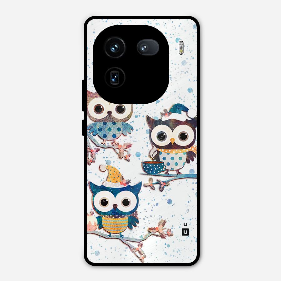 Winter Owls Metal Back Case for iQOO 12