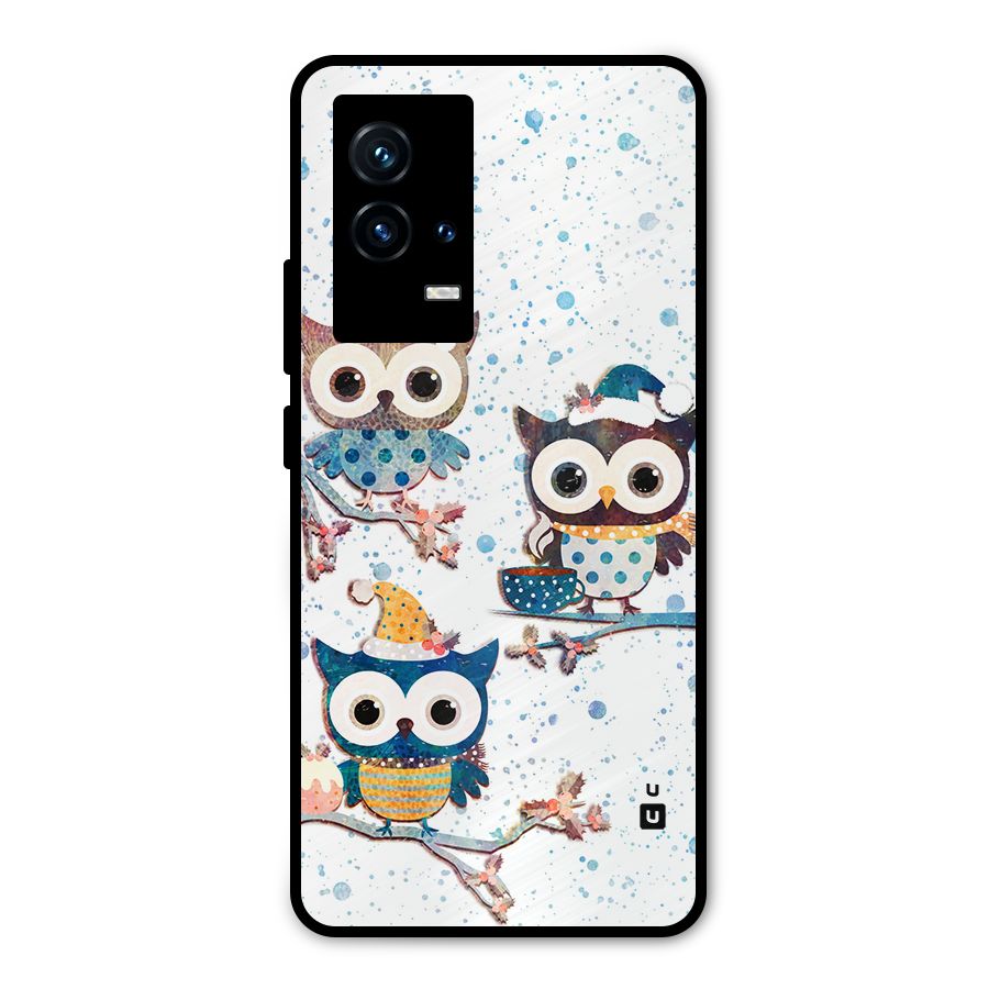 Winter Owls Metal Back Case for iQOO 9 5G
