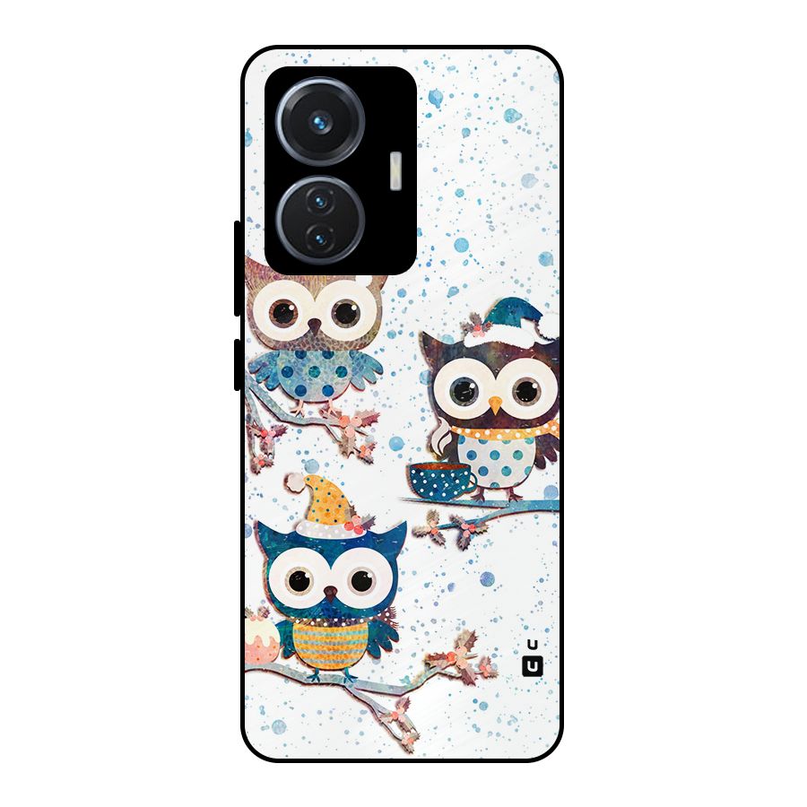 Winter Owls Metal Back Case for iQOO Z6 44W