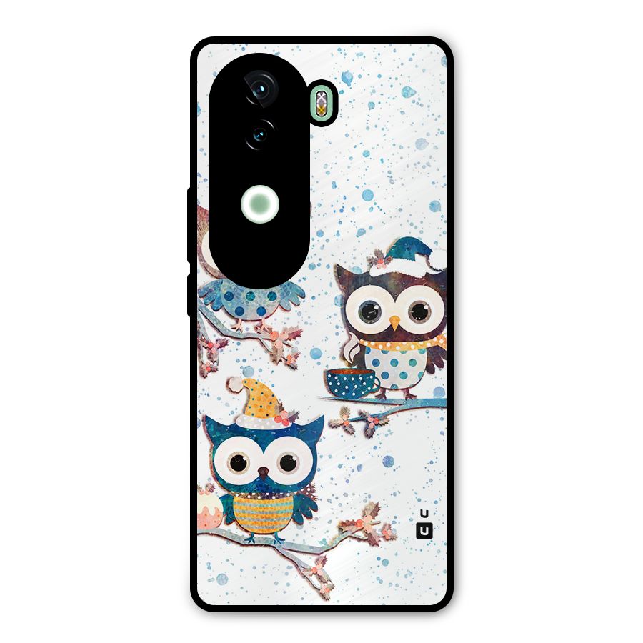 Winter Owls Metal Back Case for iQOO Z9s