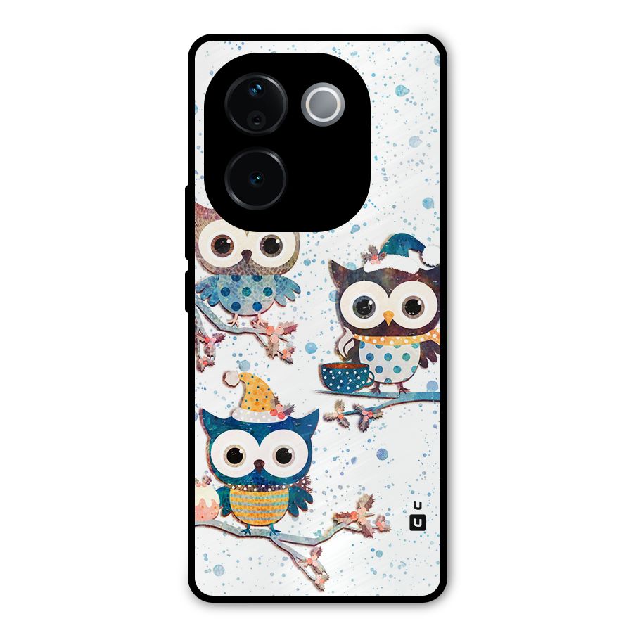 Winter Owls Metal Back Case for iQOO Z9s Pro