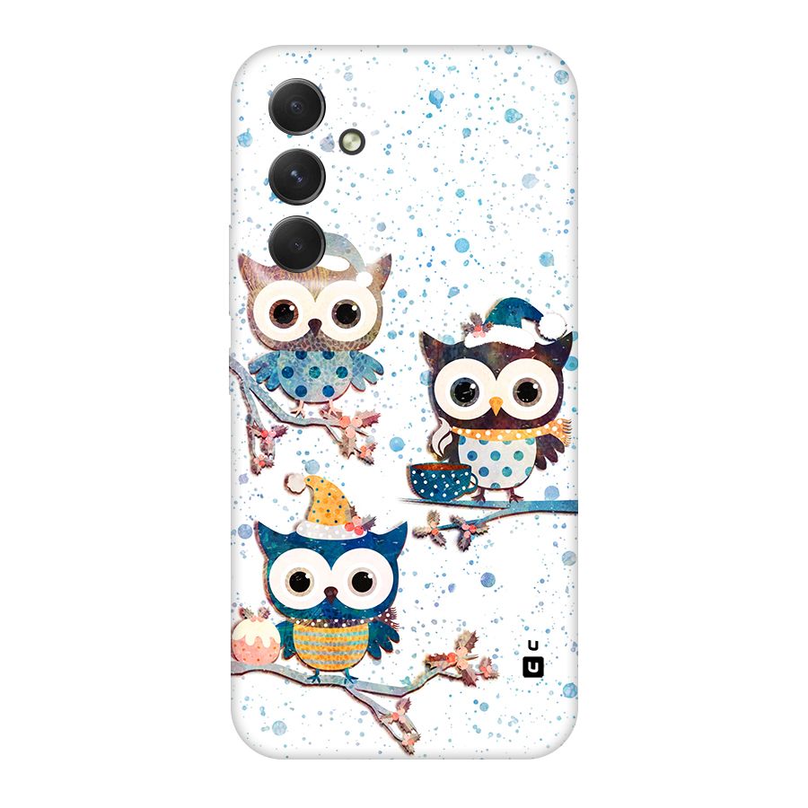 Winter Owls Original Polycarbonate Back Case for Galaxy A54