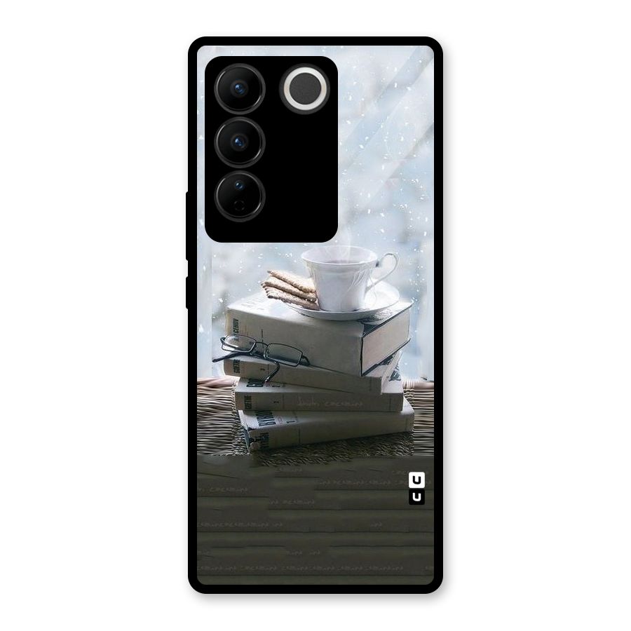 Winter Reads Glass Back Case for Vivo V27 Pro