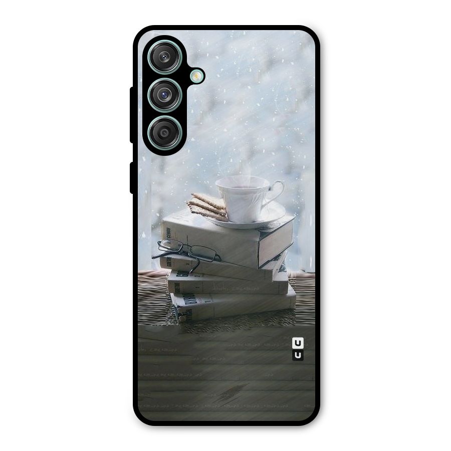 Winter Reads Metal Back Case for Galaxy M55 5G