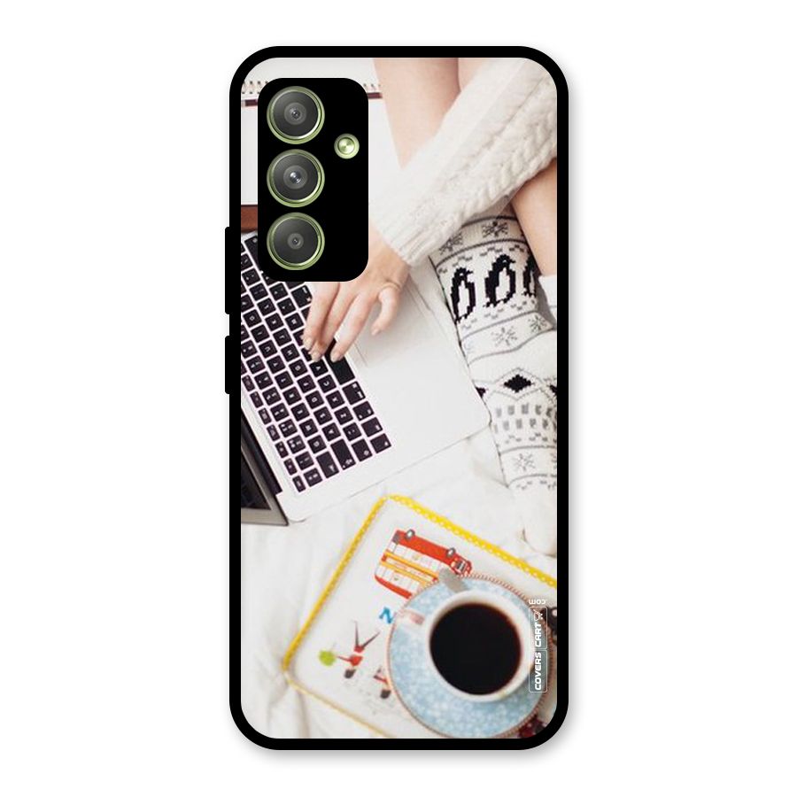 Winter Relaxation Glass Back Case for Galaxy A54