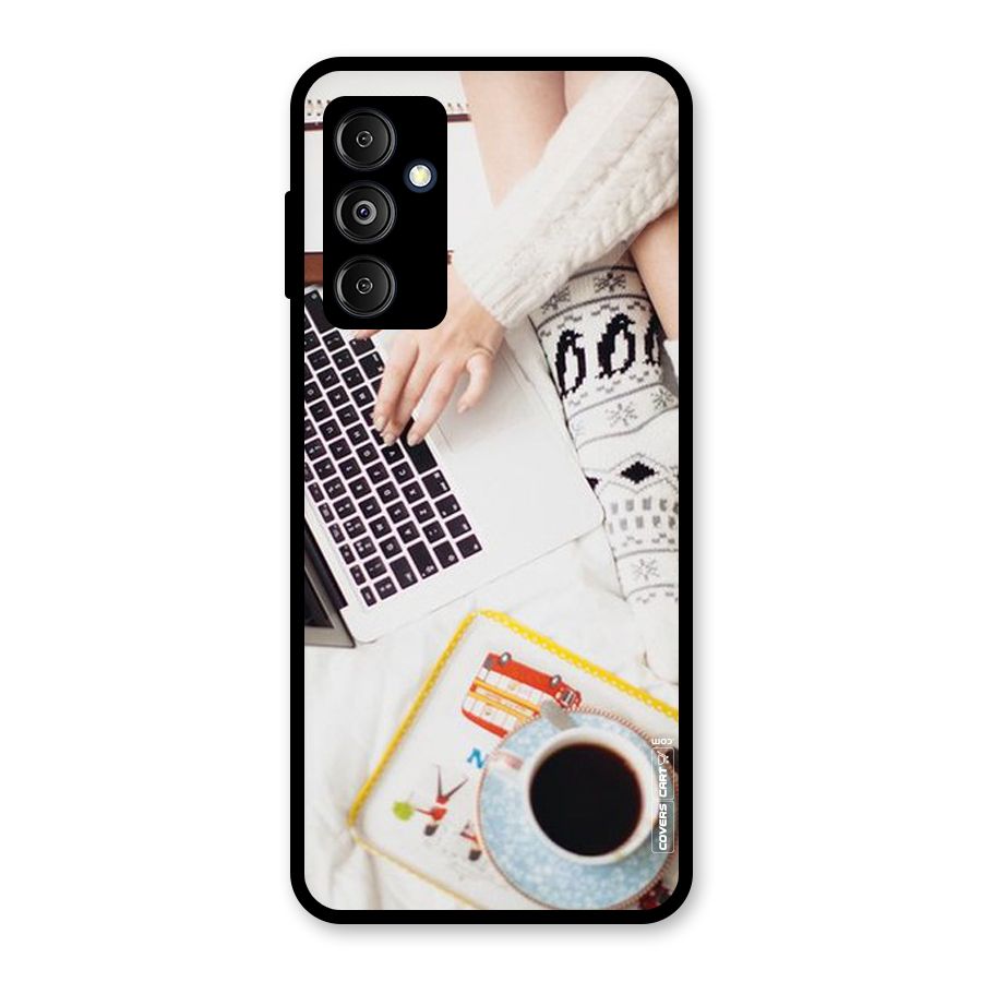 Winter Relaxation Glass Back Case for Galaxy M14 5G