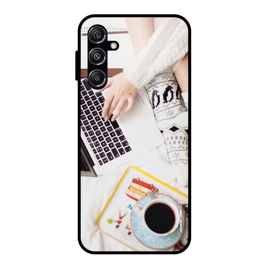 Winter Relaxation Glass Back Case for Galaxy M34 5G