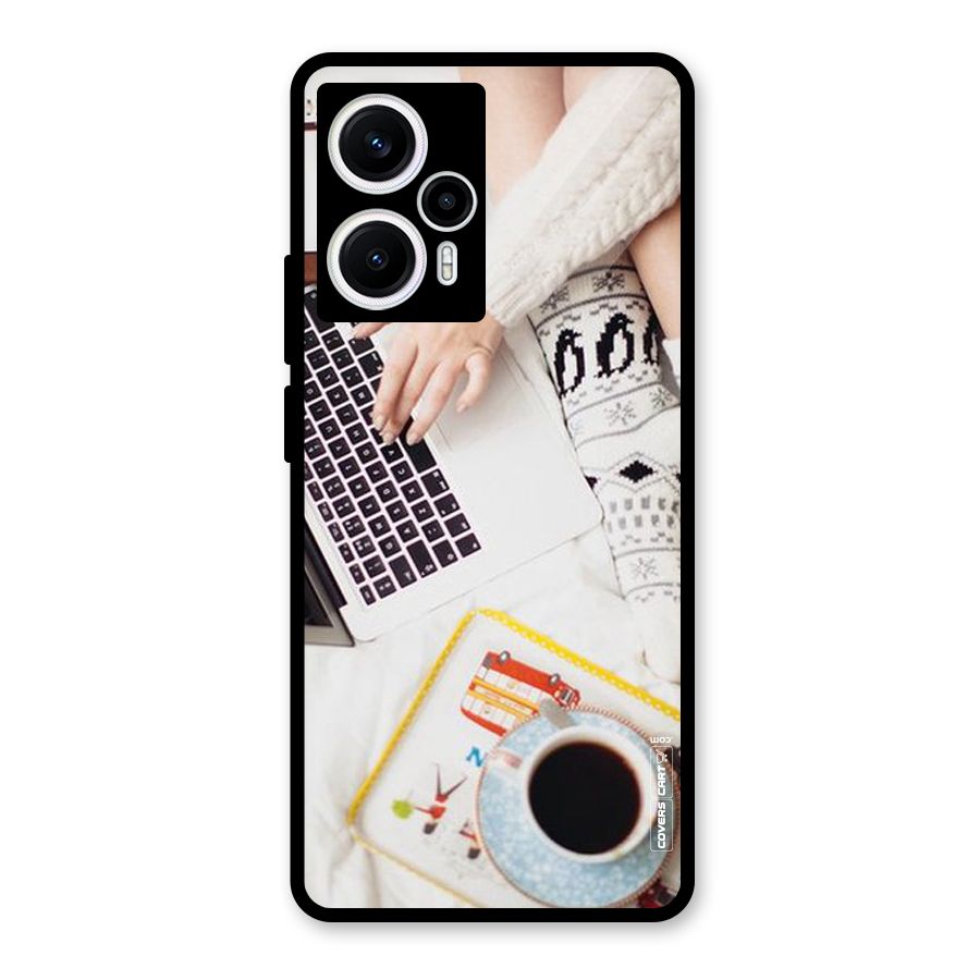 Winter Relaxation Glass Back Case for Poco F5