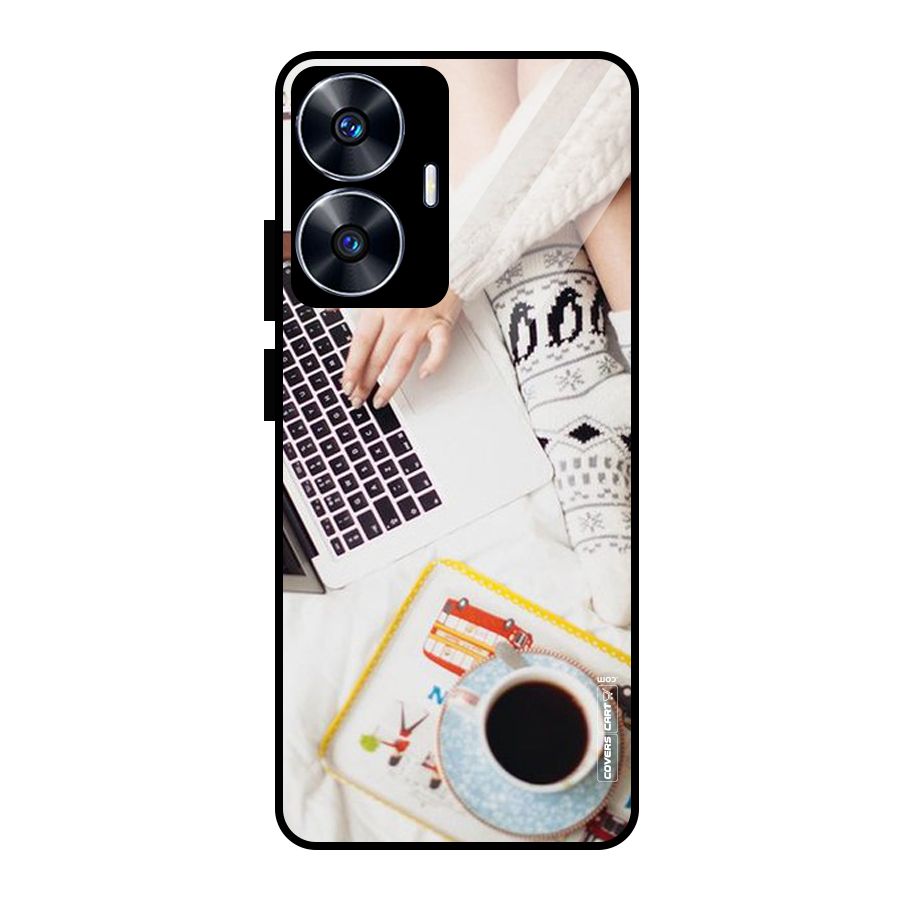 Winter Relaxation Glass Back Case for Realme Narzo N55