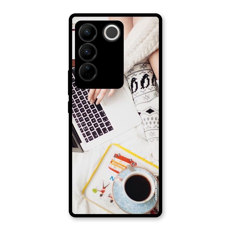 Winter Relaxation Glass Back Case for Vivo V27