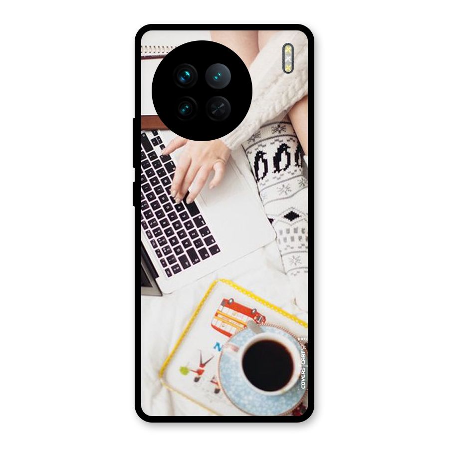 Winter Relaxation Glass Back Case for Vivo X90