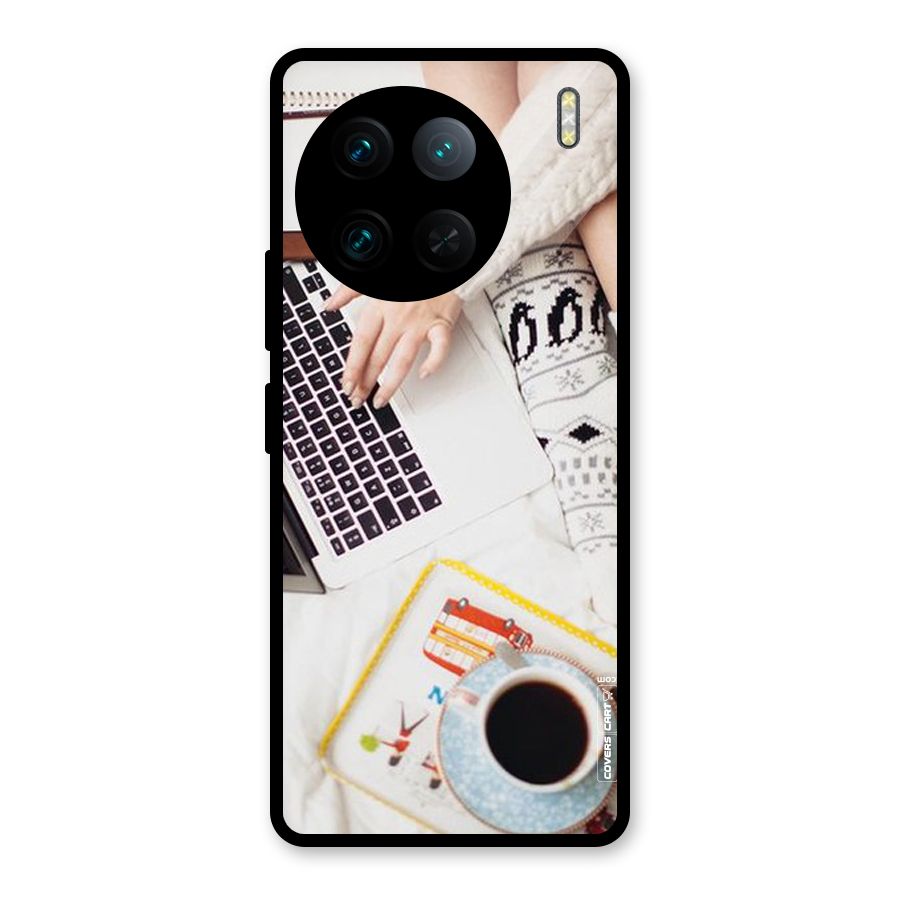 Winter Relaxation Glass Back Case for Vivo X90 Pro