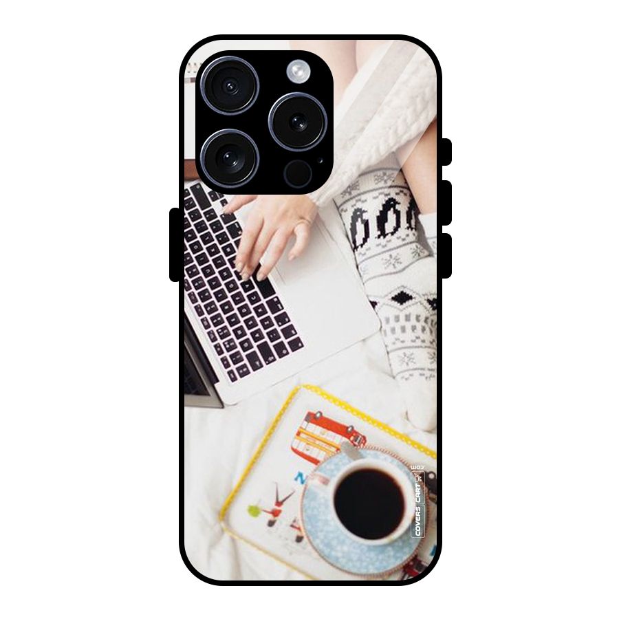 Winter Relaxation Glass Back Case for iPhone 15 Pro
