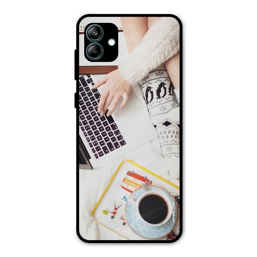 Winter Relaxation Metal Back Case for Galaxy A04