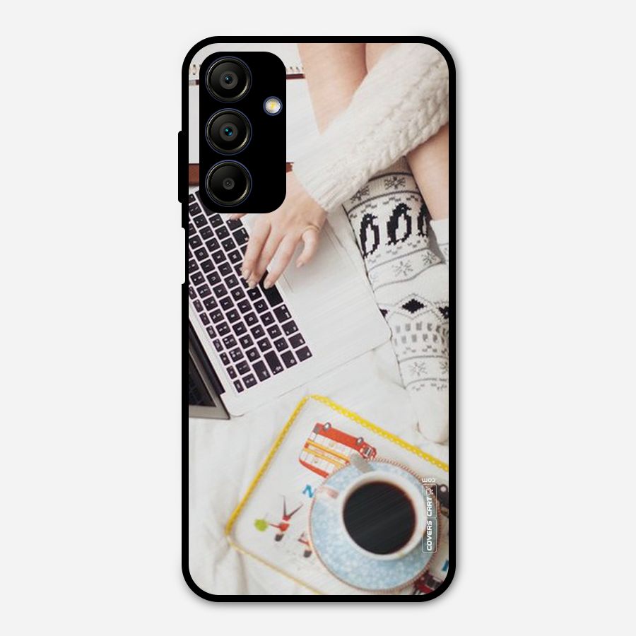 Winter Relaxation Metal Back Case for Galaxy A15 5G