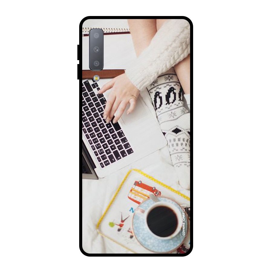 Winter Relaxation Metal Back Case for Galaxy A7 (2018)