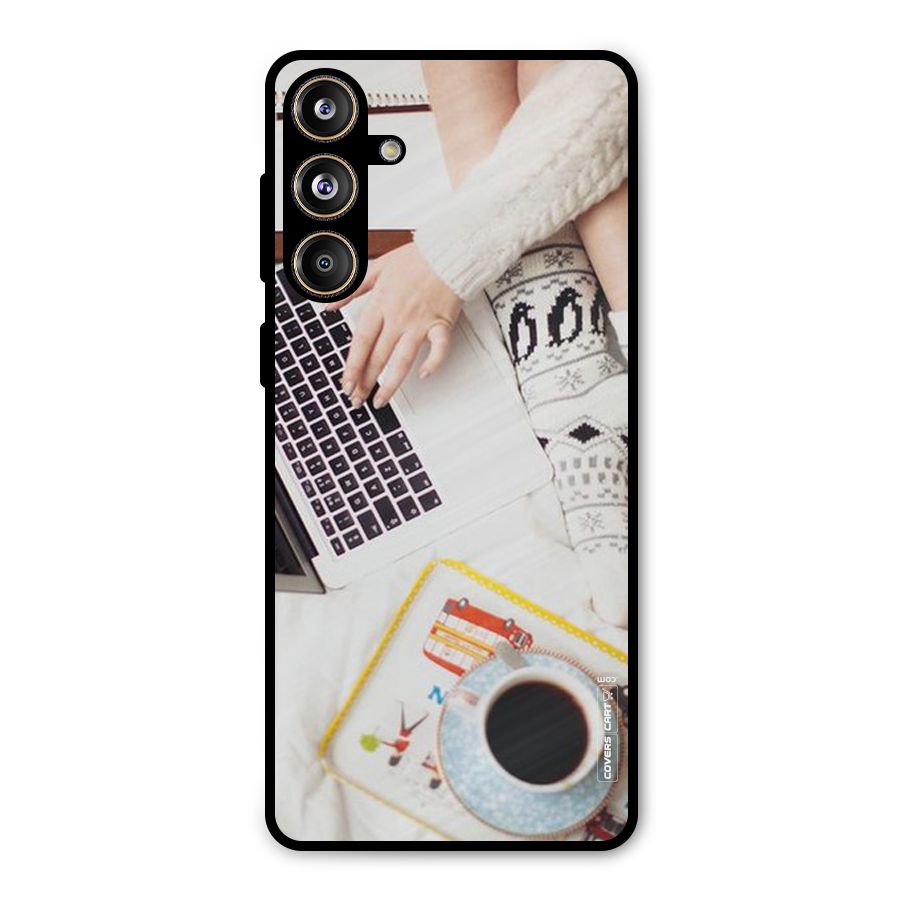 Winter Relaxation Metal Back Case for Galaxy F55
