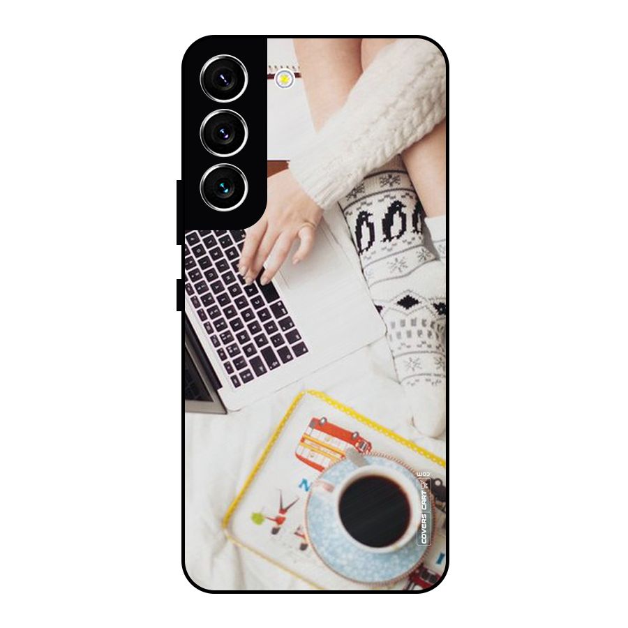 Winter Relaxation Metal Back Case for Galaxy S22 5G