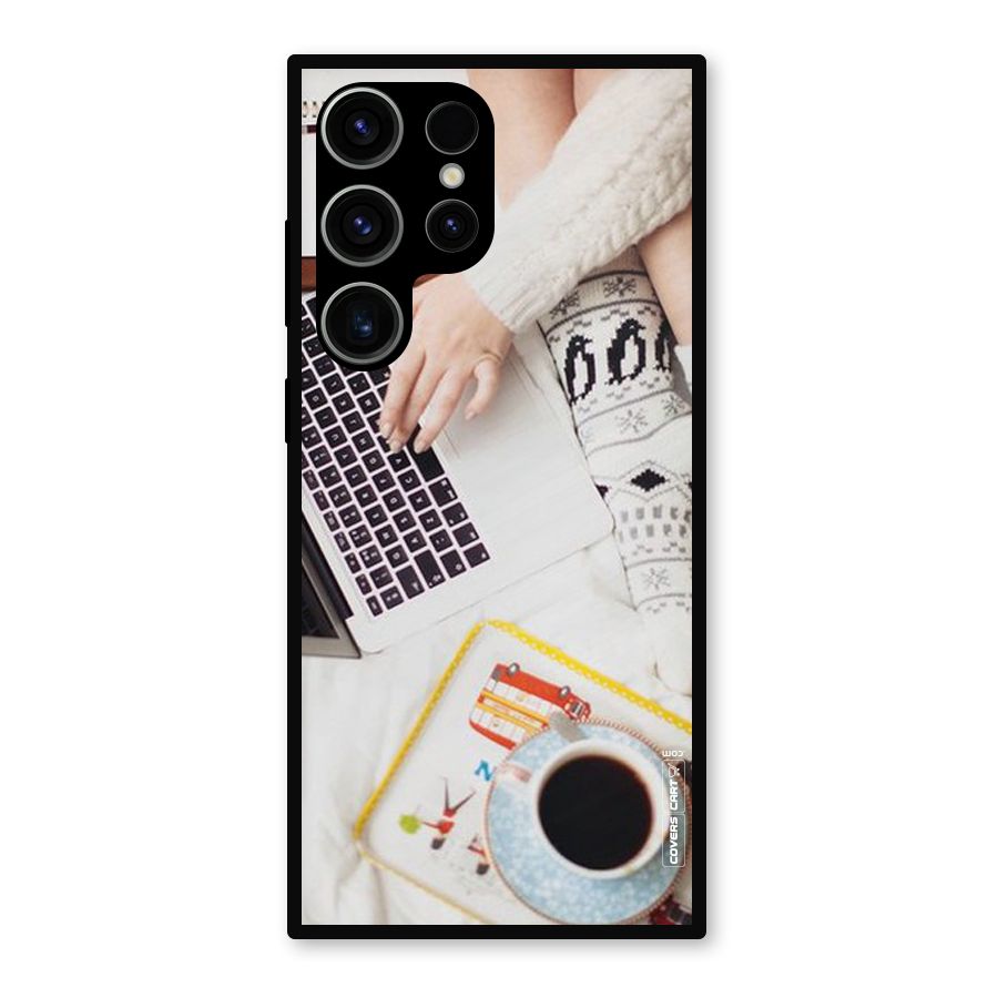 Winter Relaxation Metal Back Case for Galaxy S23 Ultra