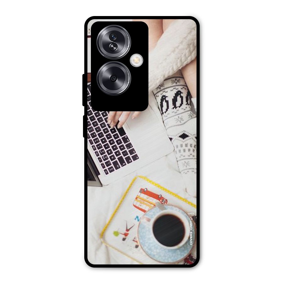 Winter Relaxation Metal Back Case for Oppo A79 5G