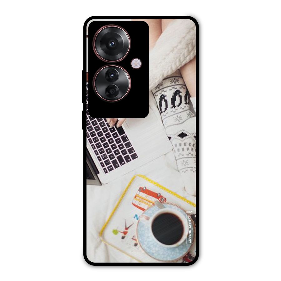 Winter Relaxation Metal Back Case for Oppo F25 Pro