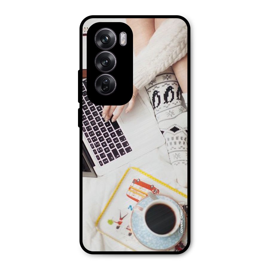 Winter Relaxation Metal Back Case for Oppo Reno12 Pro