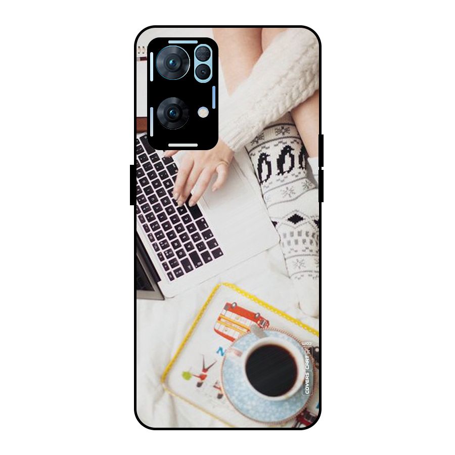 Winter Relaxation Metal Back Case for Oppo Reno7 Pro 5G