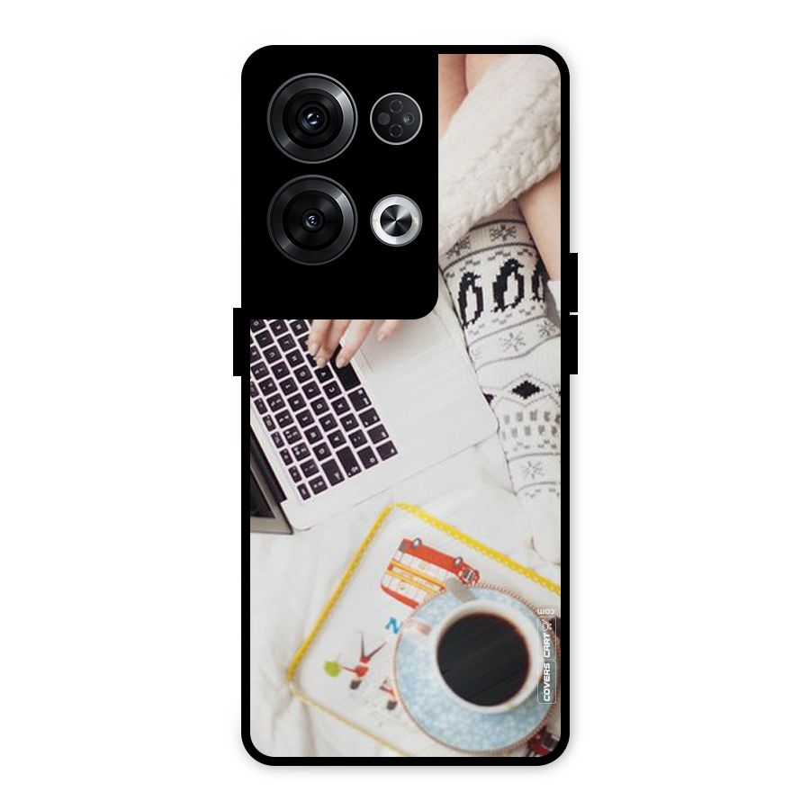 Winter Relaxation Metal Back Case for Oppo Reno8 Pro 5G