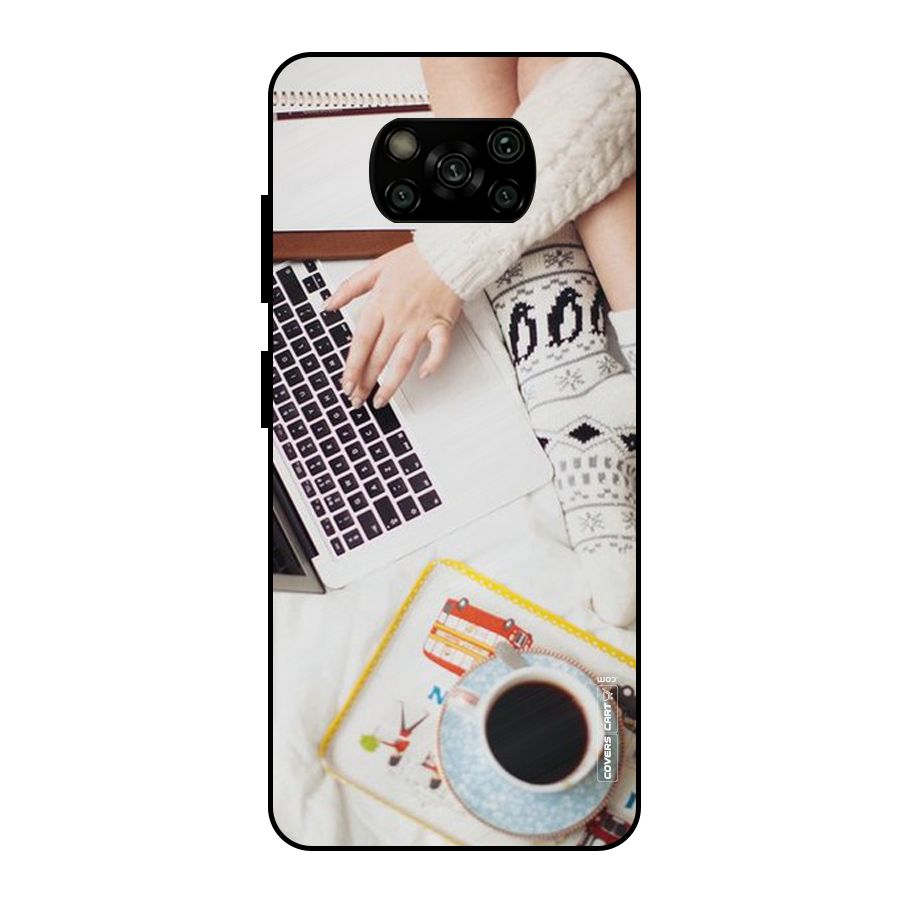 Winter Relaxation Metal Back Case for Poco X3