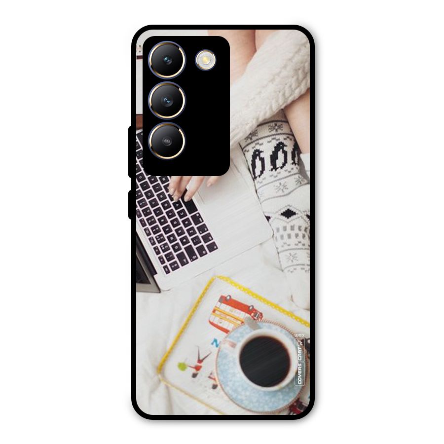 Winter Relaxation Metal Back Case for Vivo T3 5G