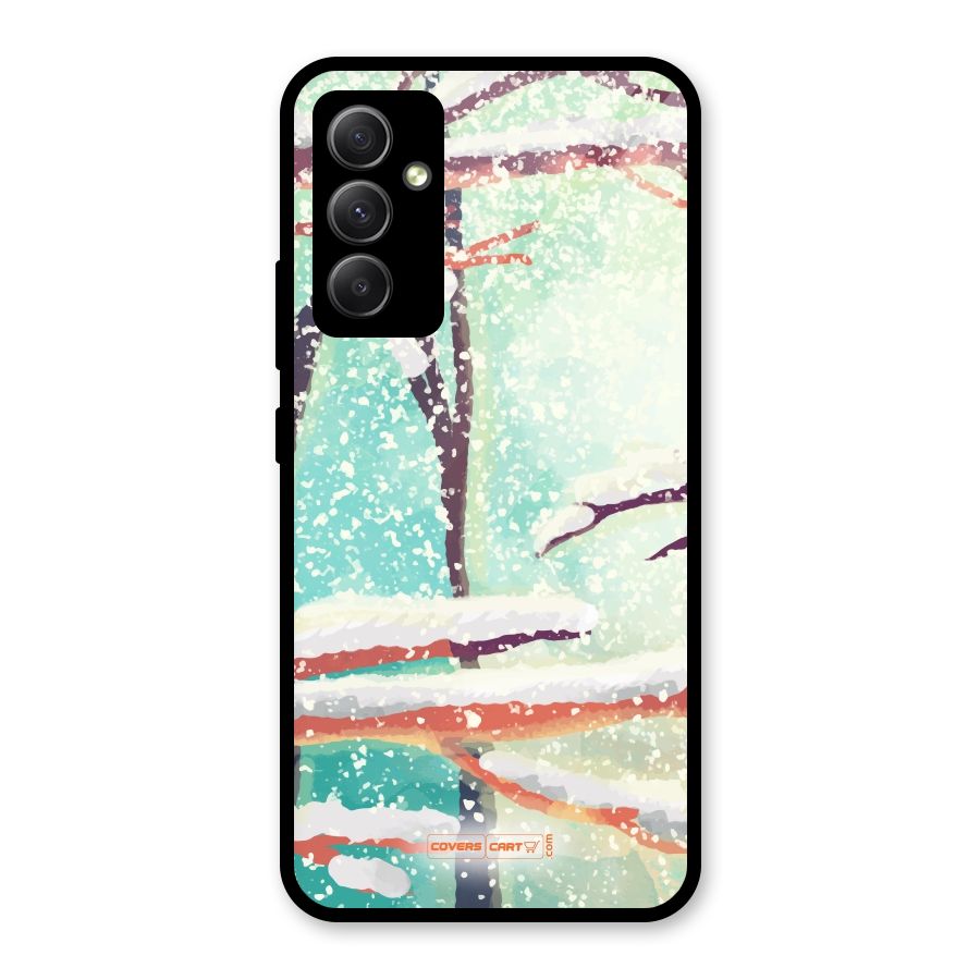 Winter Season Glass Back Case for Galaxy A34