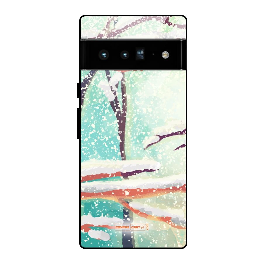 Winter Season Glass Back Case for Google Pixel 6 Pro
