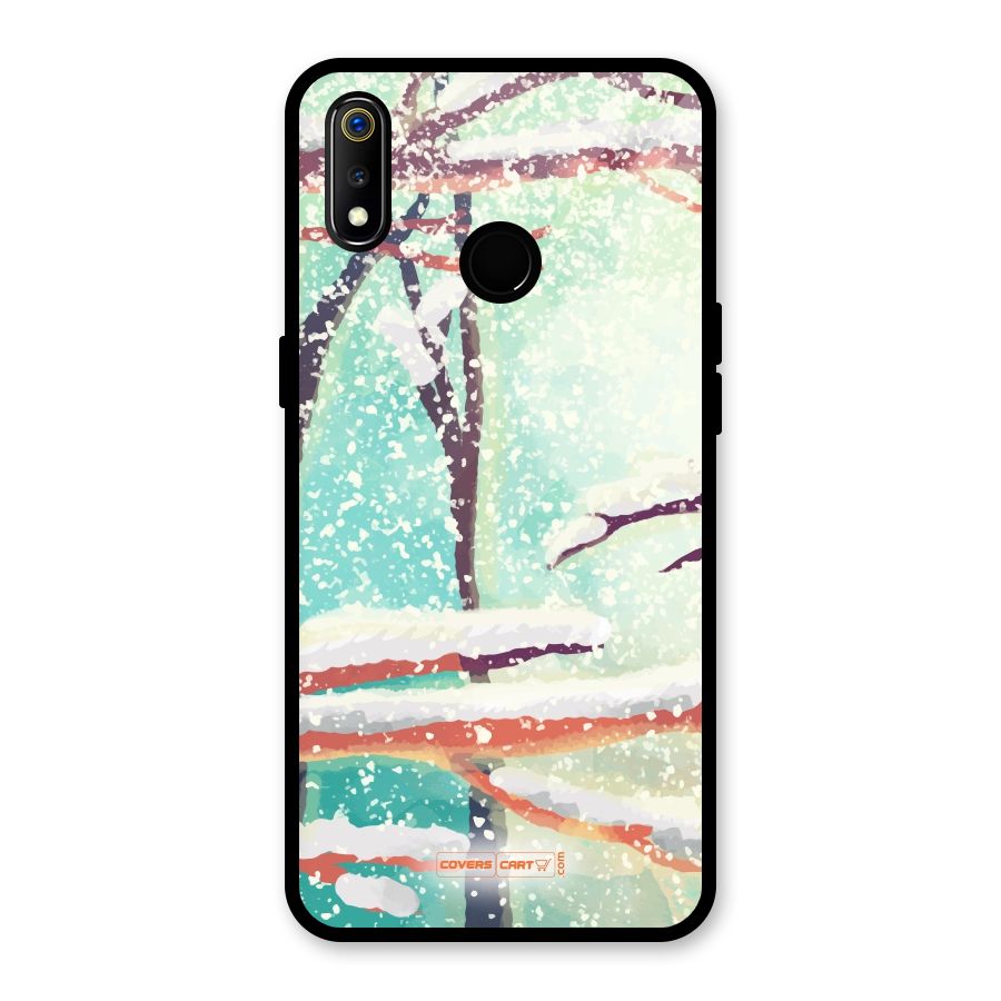 Winter Season Glass Back Case for Realme 3