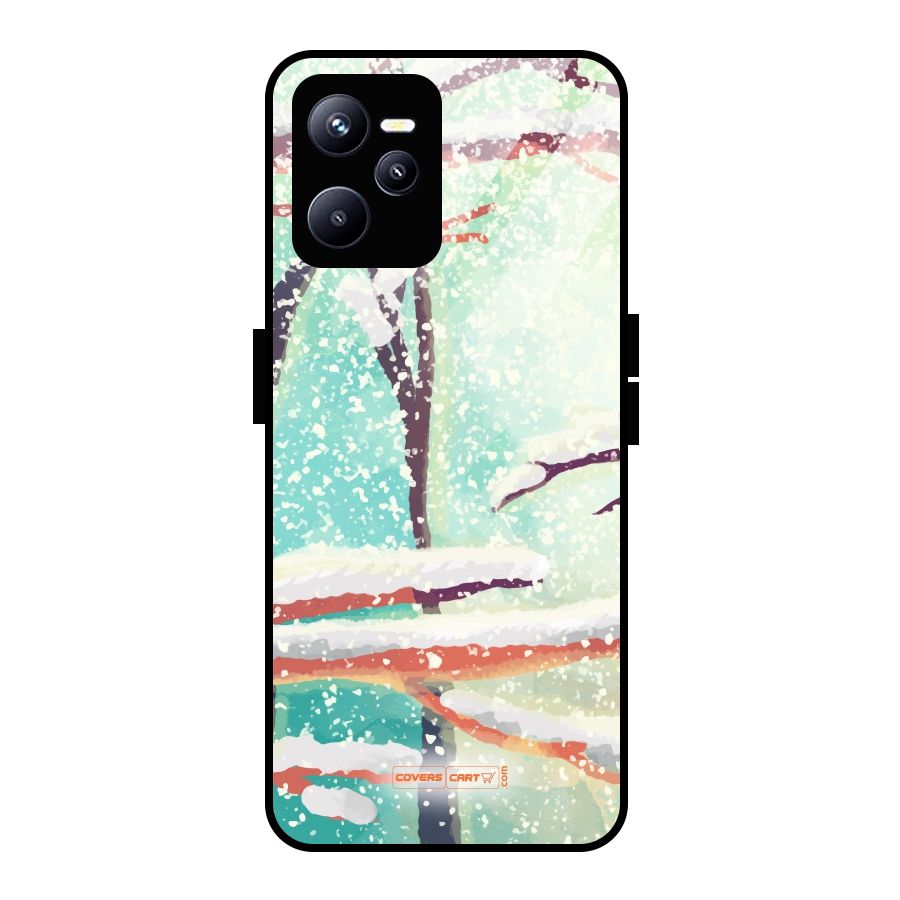 Winter Season Glass Back Case for Realme C35