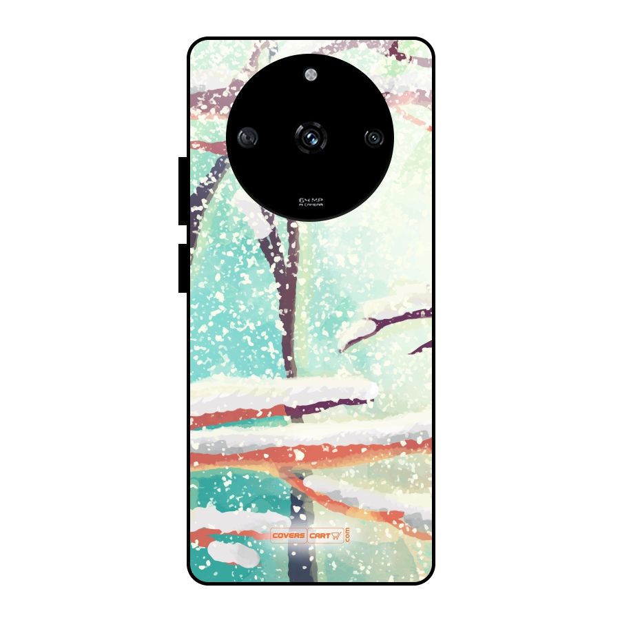 Winter Season Glass Back Case for Realme Narzo 60 5G