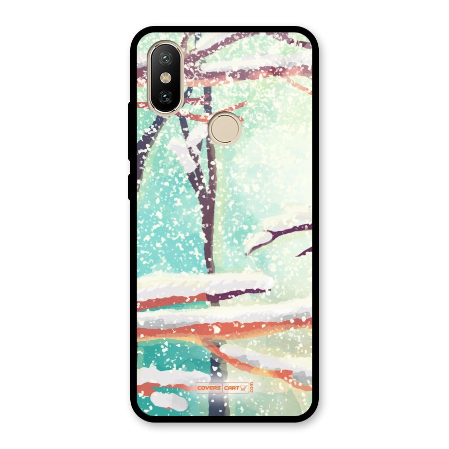 Winter Season Glass Back Case for Redmi A2