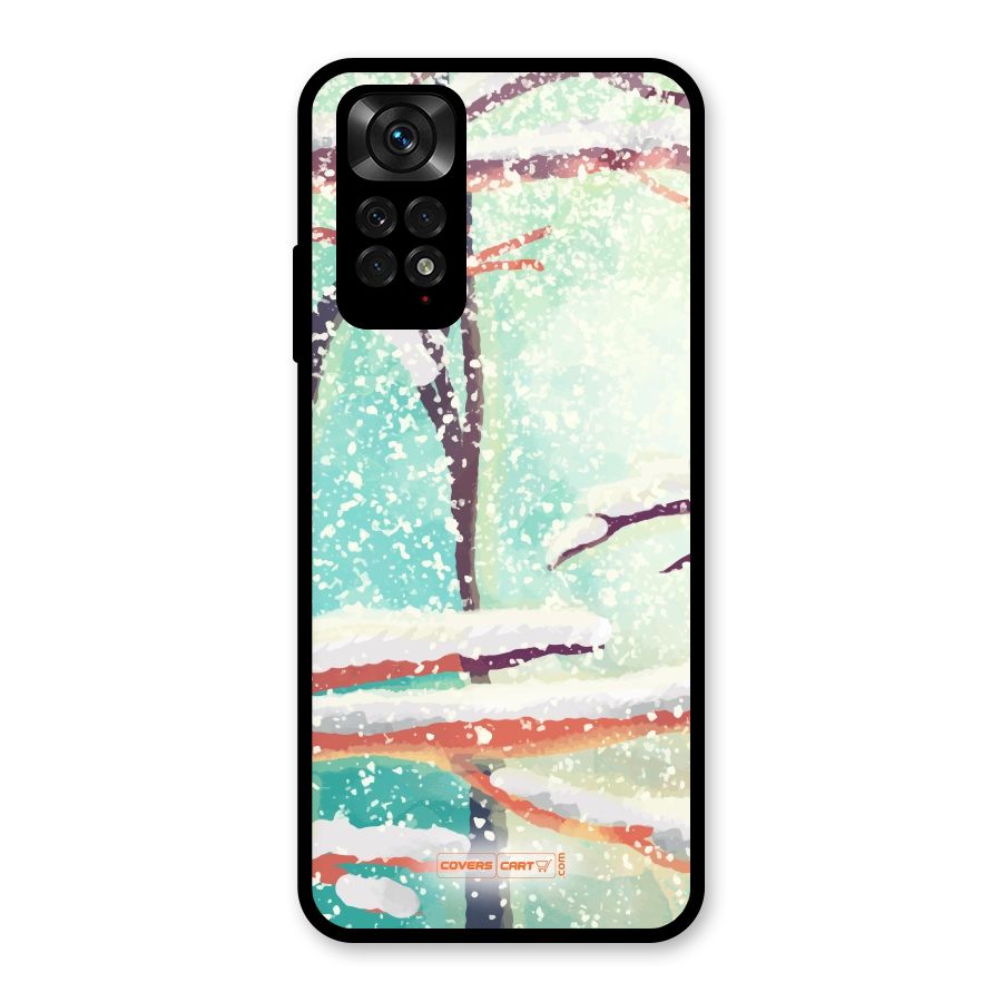 Winter Season Glass Back Case for Redmi Note 11S