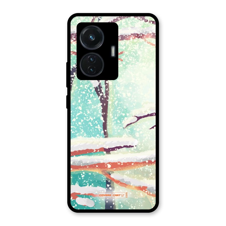 Winter Season Glass Back Case for Vivo T1 44W