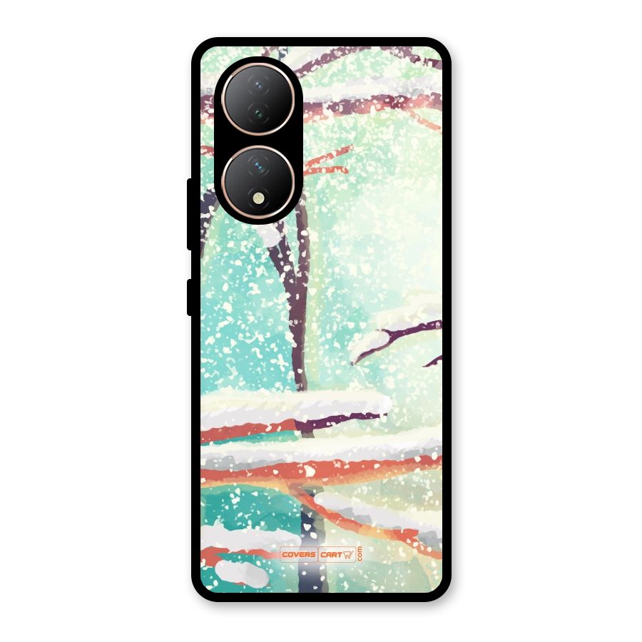 Winter Season Glass Back Case for Vivo T2