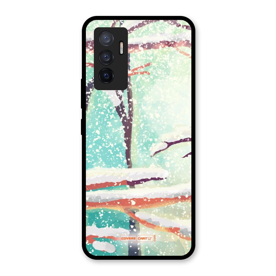 Winter Season Glass Back Case for Vivo V23e