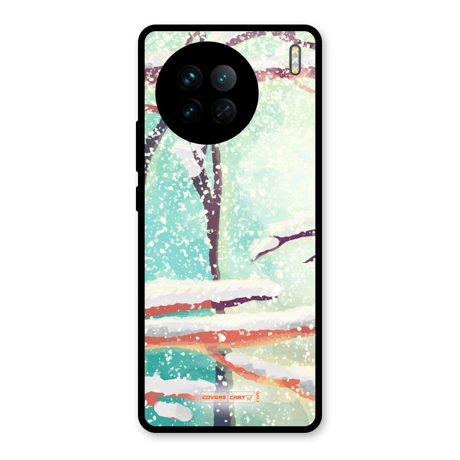 Winter Season Glass Back Case for Vivo X90