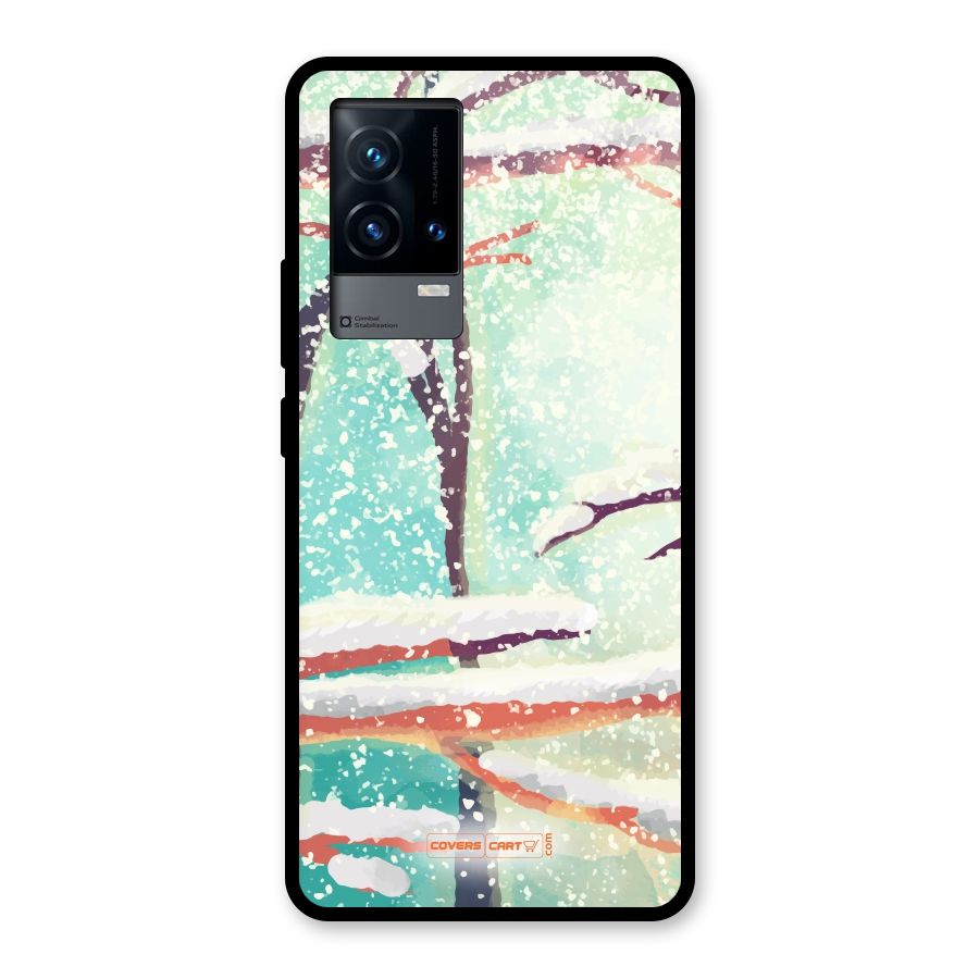 Winter Season Glass Back Case for iQOO 9 5G