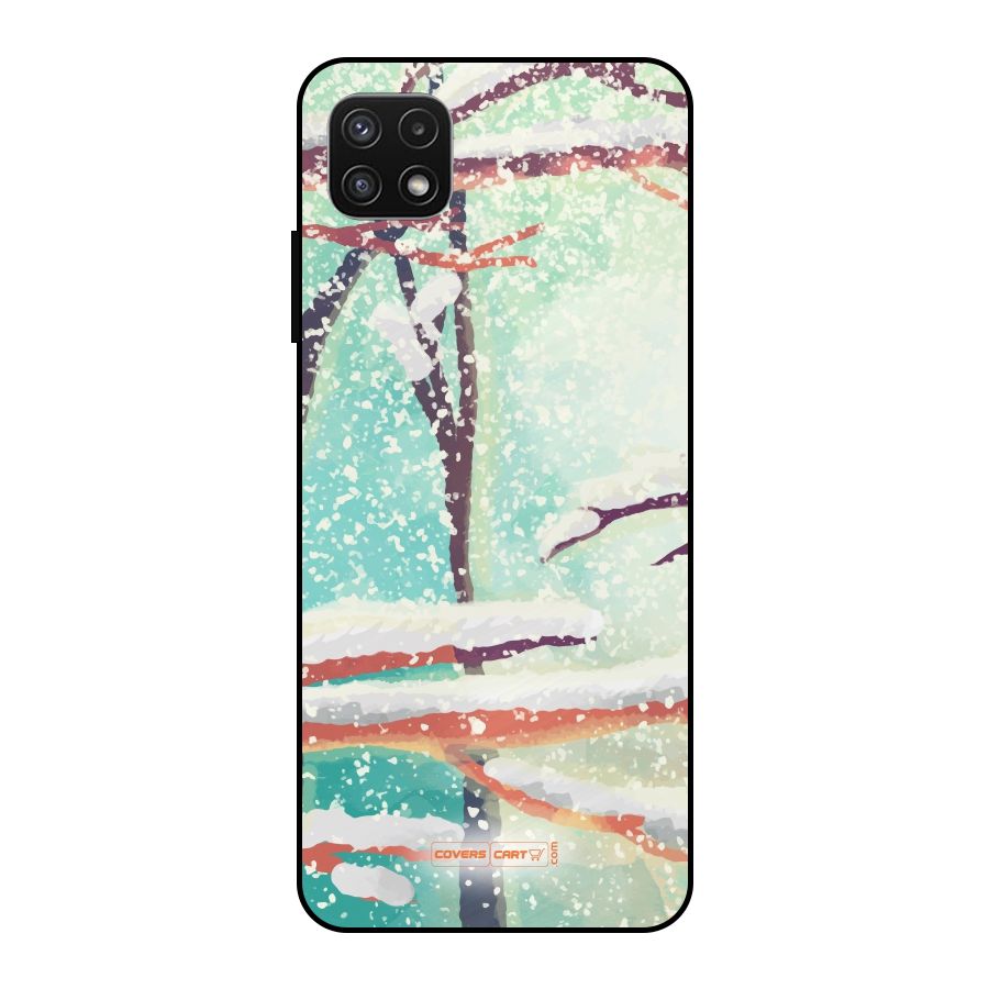 Winter Season Metal Back Case for Galaxy A22 5G