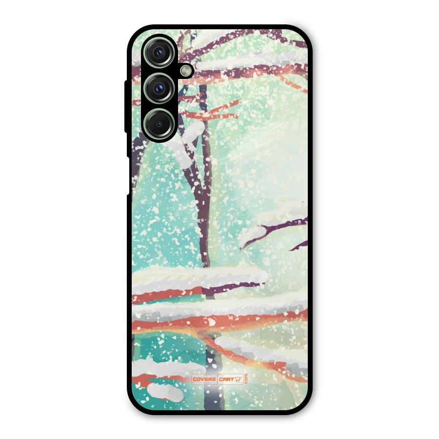 Winter Season Metal Back Case for Galaxy M34