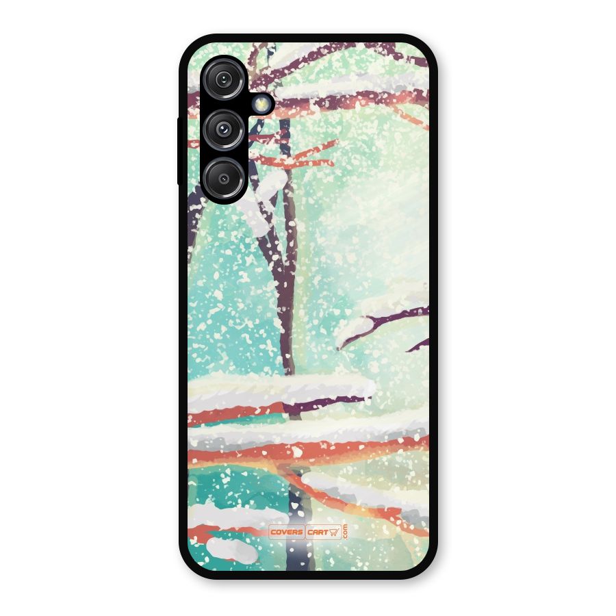Winter Season Metal Back Case for Galaxy M34 5G