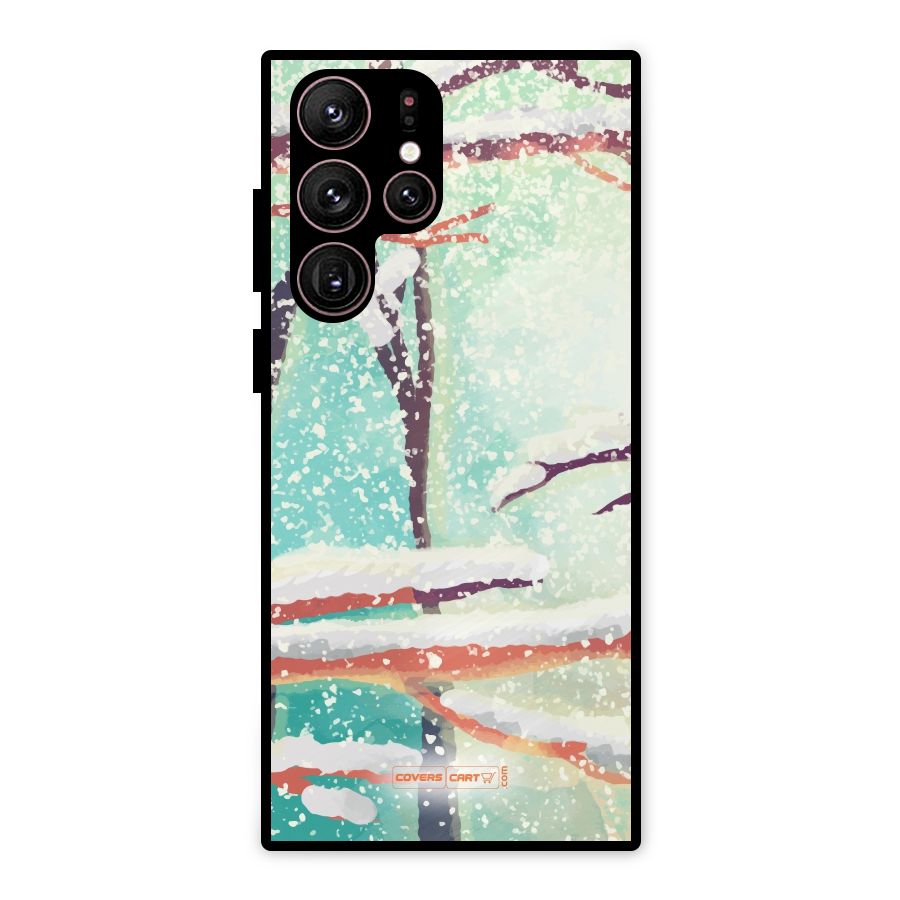 Winter Season Metal Back Case for Galaxy S22 Ultra 5G