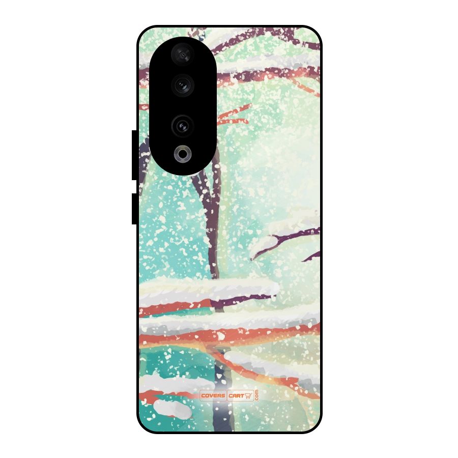 Winter Season Metal Back Case for Honor 90