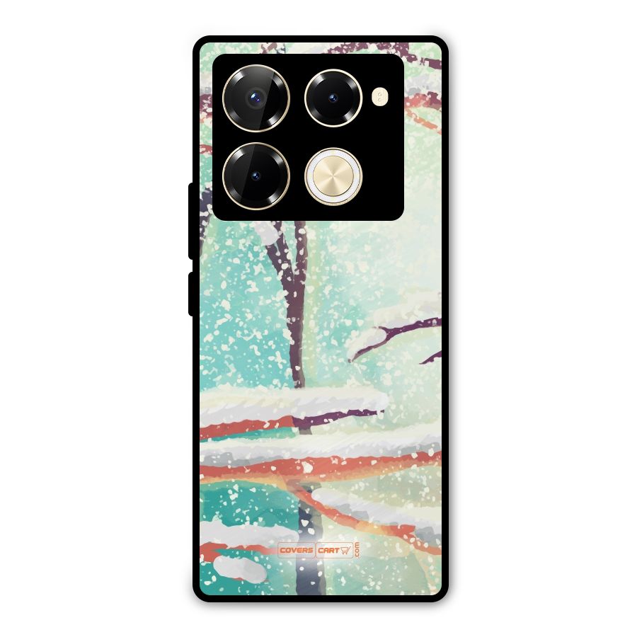 Winter Season Metal Back Case for Infinix Note 40 Pro