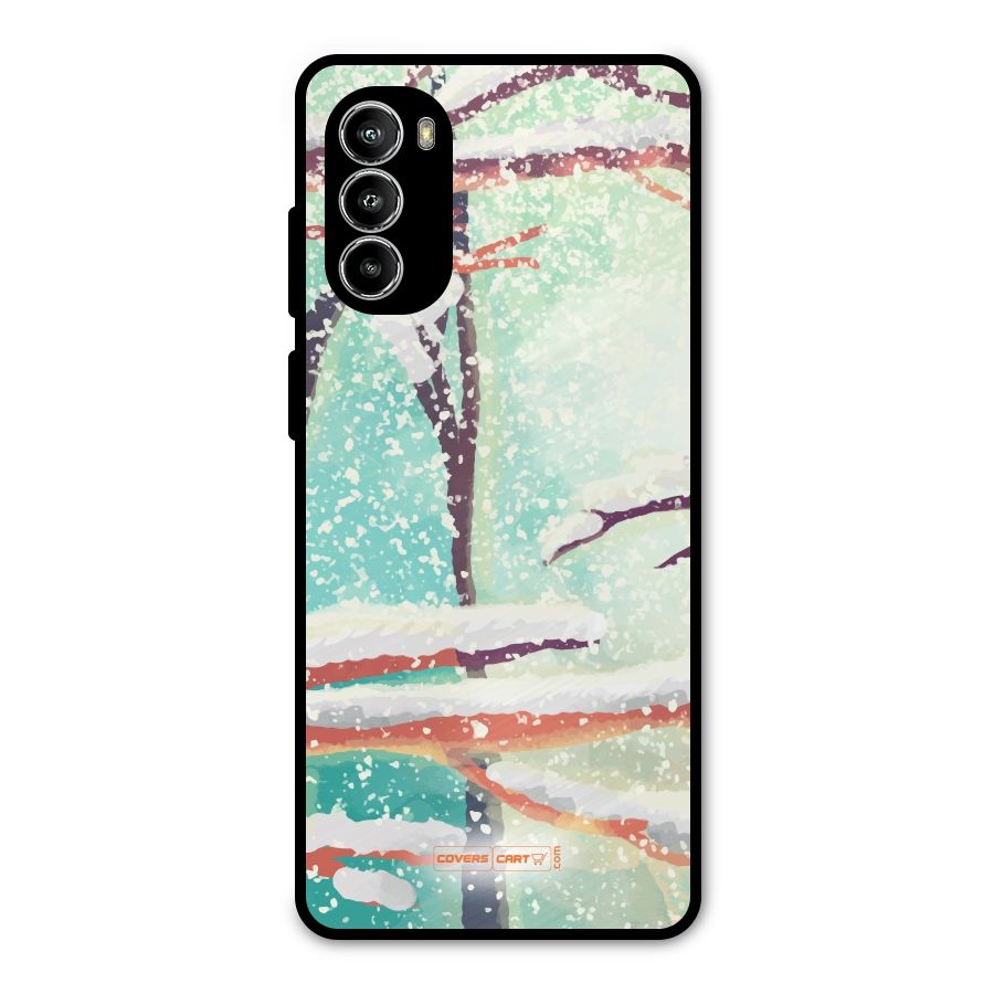 Winter Season Metal Back Case for Moto G52